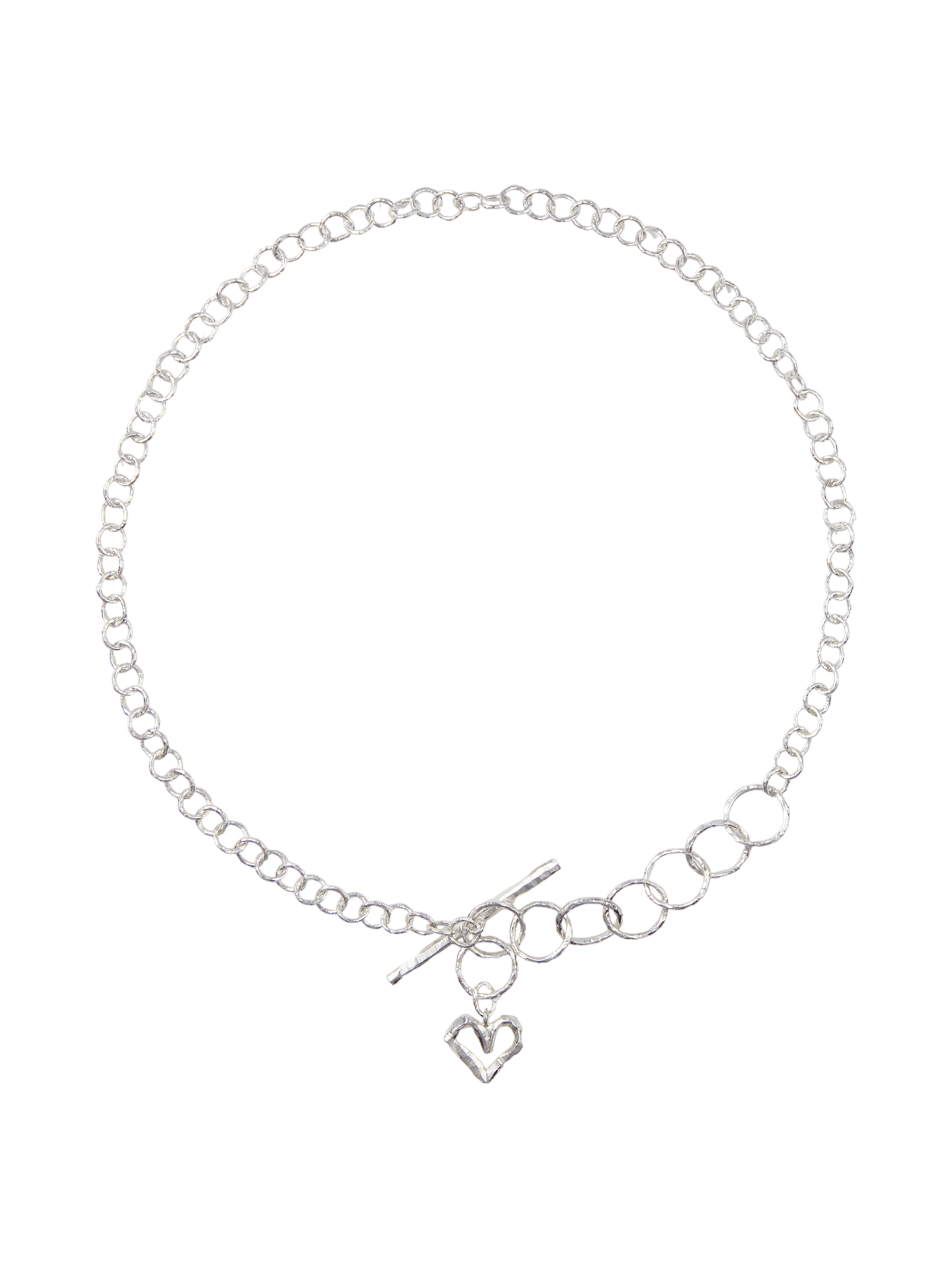 Ringo mini open heart necklace in silver